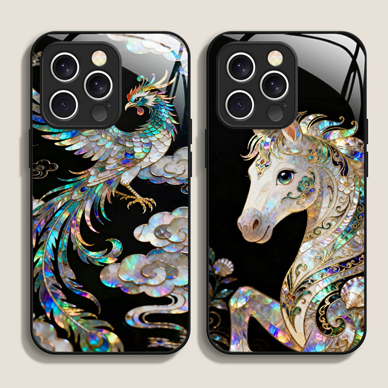 Phone Accessories Iphone - 세련된 말 무늬 대리석 질감 프린트