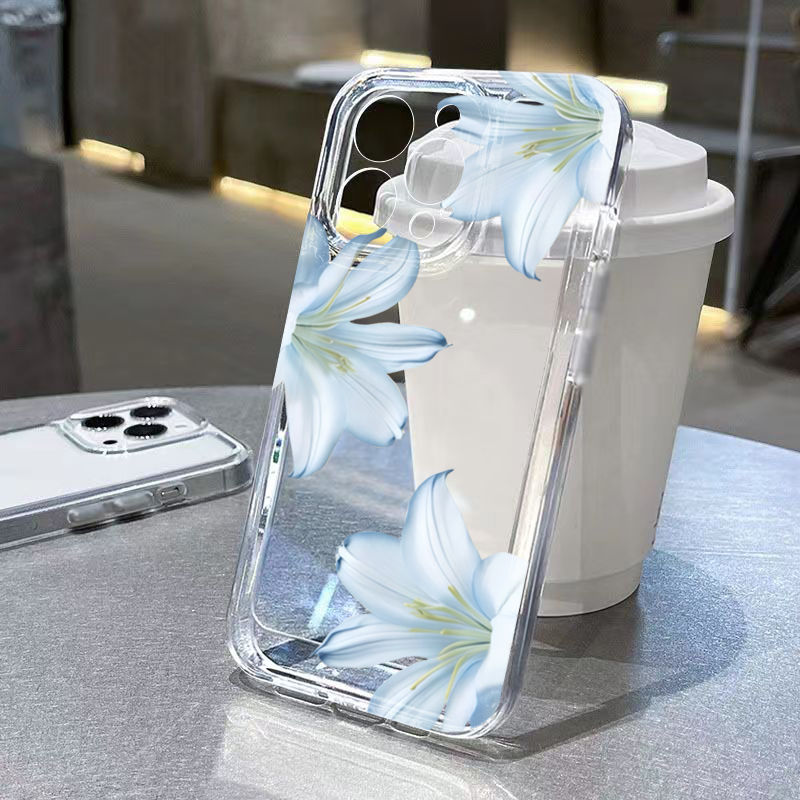 Phone Accessories Iphone - 세련된 화이트 백합꽃 디자인 아이폰 17