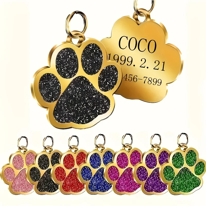 Phone Accessories And Names - 개와 고양이 이름표 (휴대폰 번호 포함)