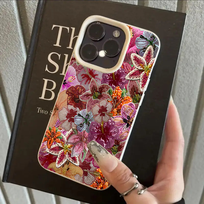 고급스러운 비즈 꽃무늬 리치 질감 아이폰 17 16 1 - Phone Accessories List 리뷰 및 가격