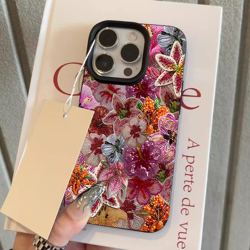 고급스러운 비즈 꽃무늬 리치 질감 아이폰 17 16 1 - Phone Accessories List 리뷰 및 가격