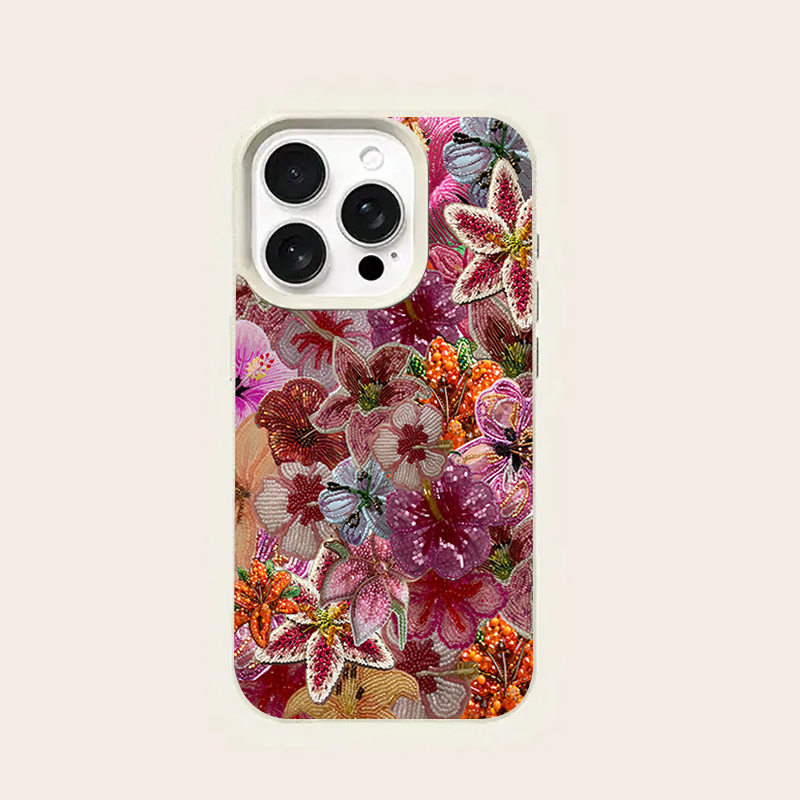 고급스러운 비즈 꽃무늬 리치 질감 아이폰 17 16 1 - Phone Accessories List 리뷰 및 가격
