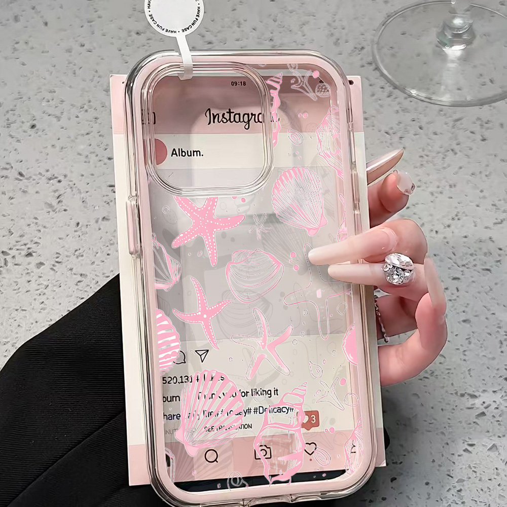 여름 핑크 조개껍질 투명 폰 케이스 아이폰 17 13  - Phone Accessories Iphone 리뷰 및 가격