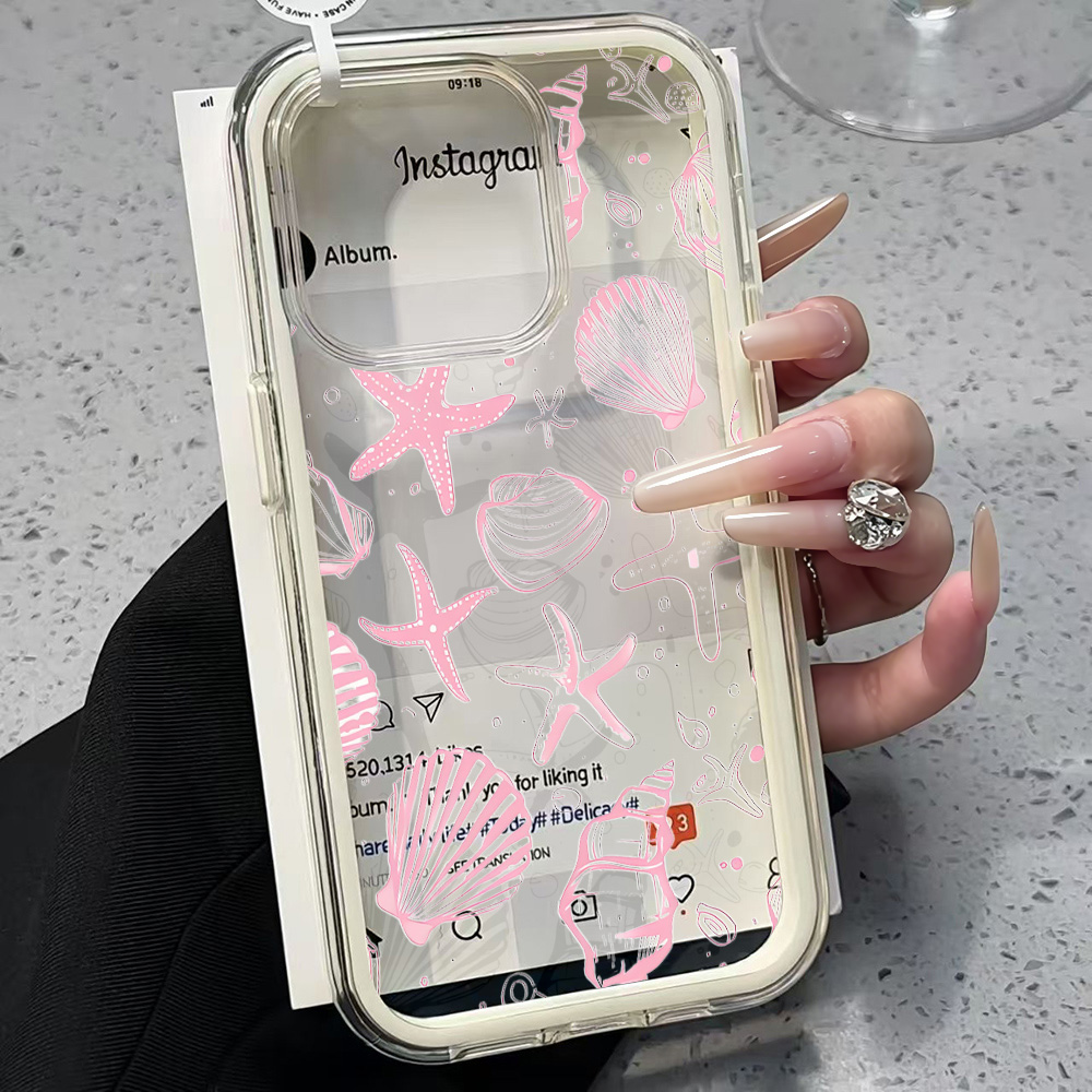 여름 핑크 조개껍질 투명 폰 케이스 아이폰 17 13  - Phone Accessories Iphone 리뷰 및 가격