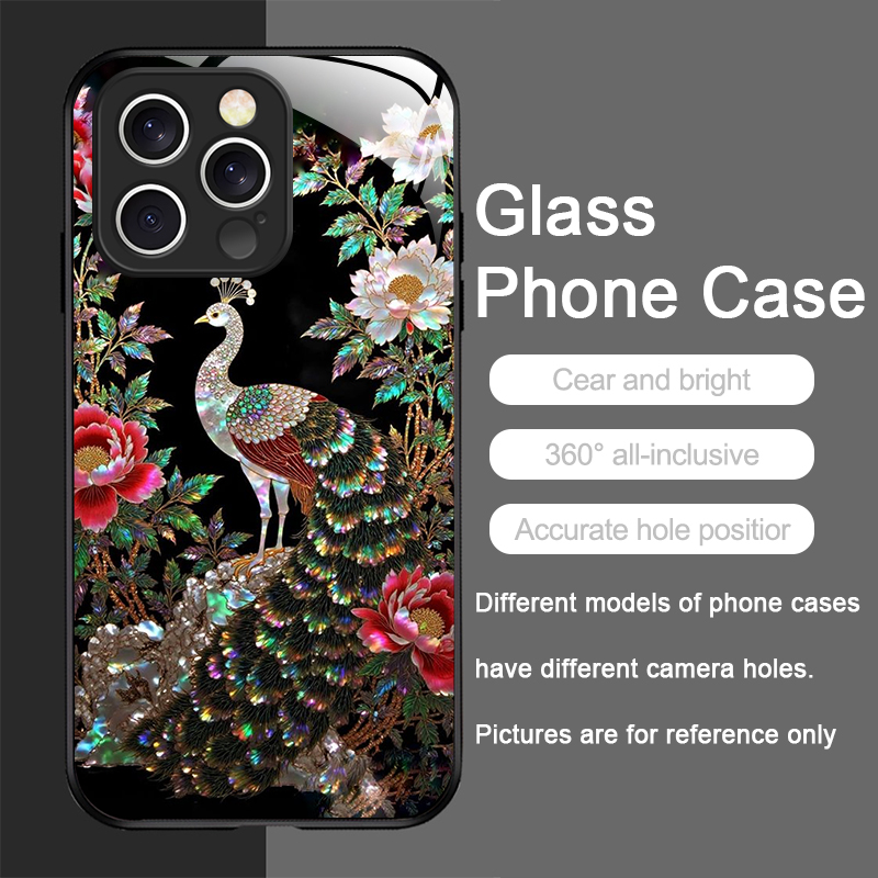 세련된 말 무늬 대리석 질감 프린트 강화유리 폰 케이스 - Phone Accessories Iphone 리뷰 및 가격