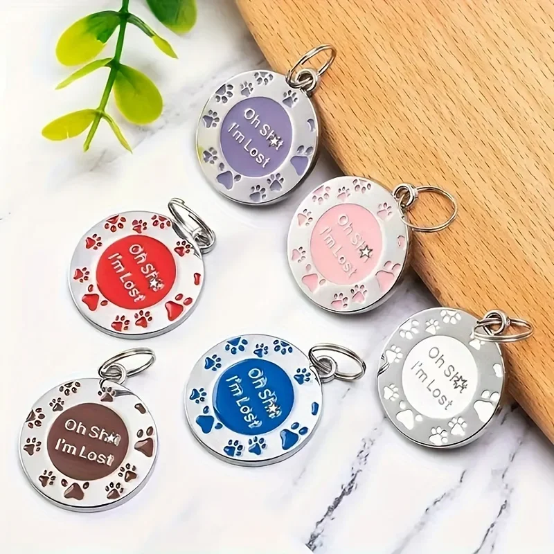 개인 맞춤형 반짝이 발자국 애완동물 태그, 이름 및 전 - Phone Accessories And Names 리뷰 및 가격