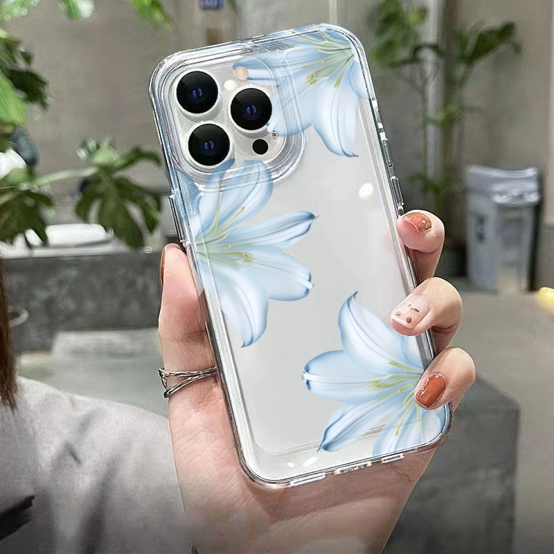 세련된 화이트 백합꽃 디자인 아이폰 17 16 15 P - Phone Accessories Iphone 리뷰 및 가격