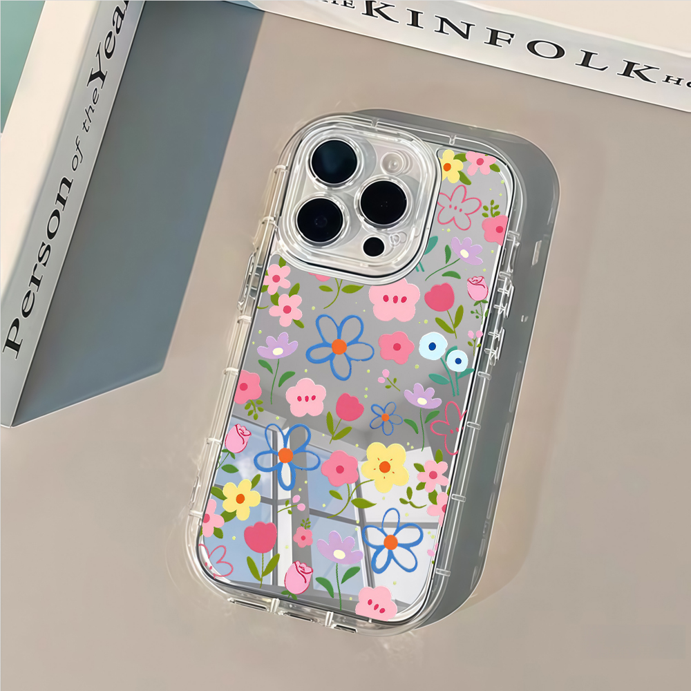 한국 스타일 꽃무늬 실버 미러 폰 케이스 아이폰 17  - Phone Accessories Iphone 리뷰 및 가격
